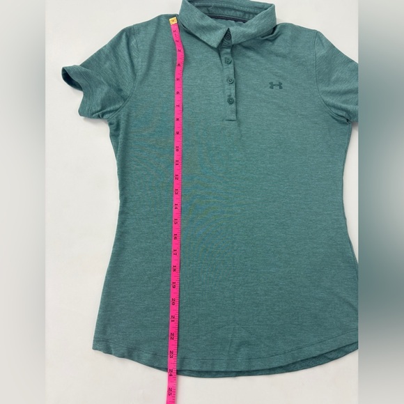 Under Armour Women's Aqua Button Down Polo Shirt - Picture 4 of 9